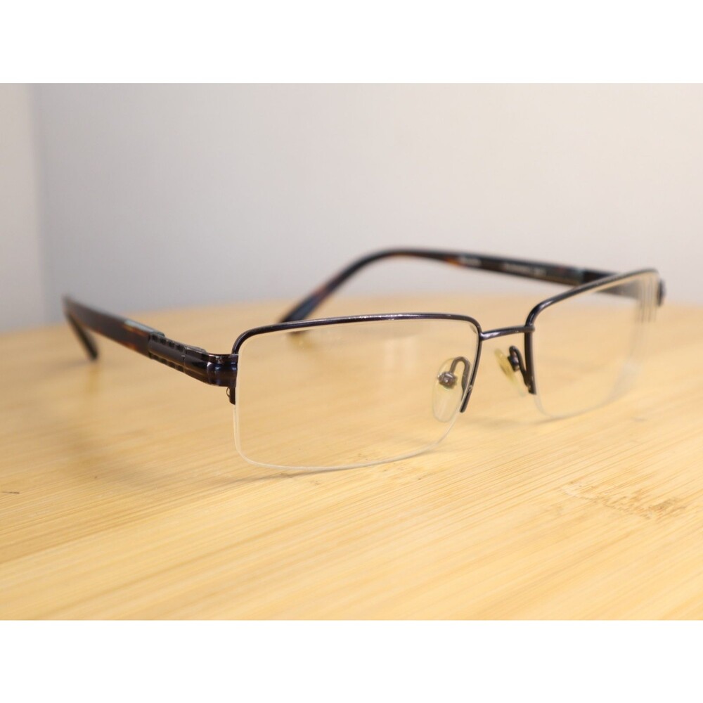 Bulova Runaway Bay Eyeglasses 54-16 140 Black Rectangular Half Rim FRAMES ONLY